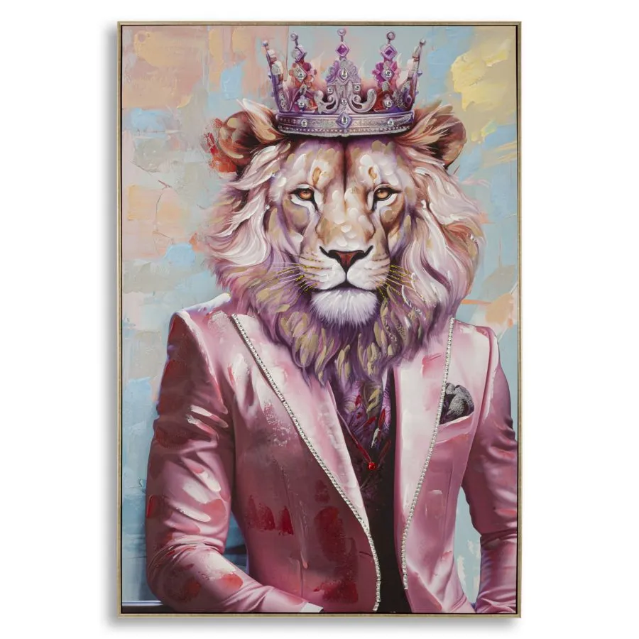 OBRAZ NA PŁÓTNIE KING -A- W RAMIE 82X4,5X122 cm